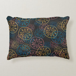 Sand Dollar Linjer Red Gult Blue Prydnadskudde