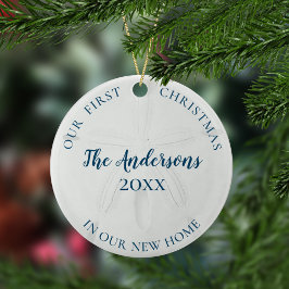 Sand Dollar New Home Första jul Julgransprydnad Keramik