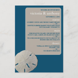 Sand-dollar, Ocean Blue Beach Wedding Meny