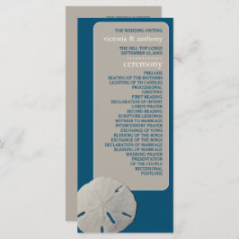 Sand-dollar, Ocean Blue Beach Wedding Program