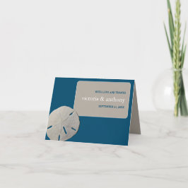 Sand-dollar, Ocean Blue Beach Wedding Tack Kort