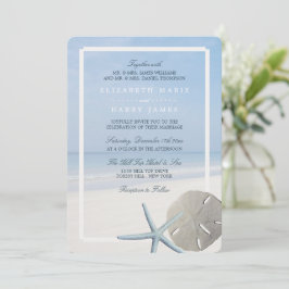 Sand Dollar och Starfish Beach Wedding Inbjudningar