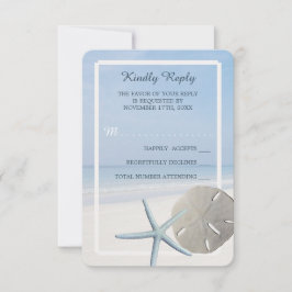 Sand Dollar och Starfish Beach Wedding OSA Kort