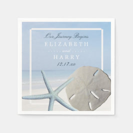Sand Dollar och Starfish Beach Wedding Pappersservett