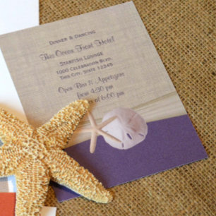 Sand Dollar och Starfish Reception Inbjudningar