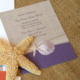 Sand Dollar och Starfish Reception Inbjudningar