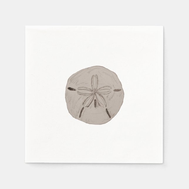 Sand Dollar Painting Beach-tillbehör Pappersservett (Framsidan)
