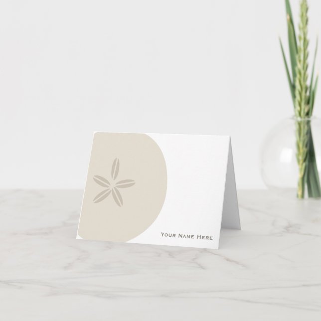 Sand Dollar Personlig Notecard Anteckningskort (Framsida)