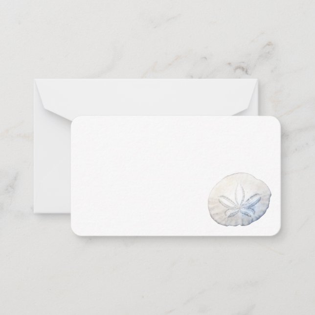 Sand Dollar Photo Flat Note Card Anteckningskort (Framsida)