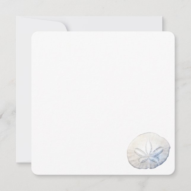 Sand Dollar Photo Flat Note Card Anteckningskort (Framsida)