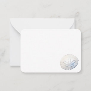Sand Dollar Photo Flat Note Card Anteckningskort