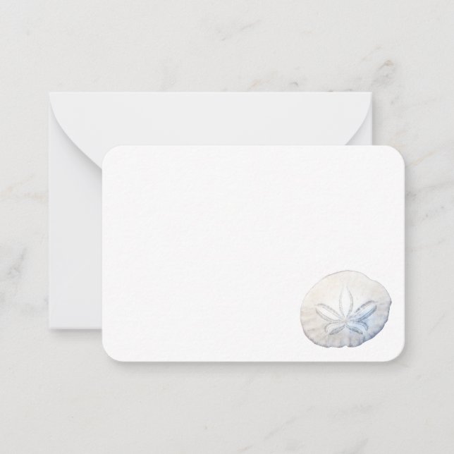 Sand Dollar Photo Flat Note Card Anteckningskort (Framsida)