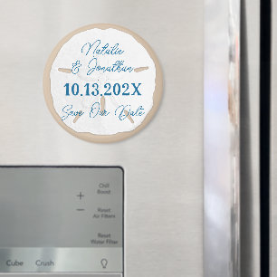 Sand Dollar Save Date Beach Wedand Magnet