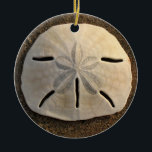 Sand Dollar Seashell Beach Ornament Pendant<br><div class="desc">Sand-dollarssäsongen ligger på stranden kusten med varsam sidbelysning från solnedgången. Bilden är ett foto från färg som tas i Playa Grande,  Costa Rica på Stilla Kusten. Anpassa den här snäckan till prydnadsbeläggning med din egen text eller bilder genom att anpassa den för att göra en speciell årstidsgåva!</div>