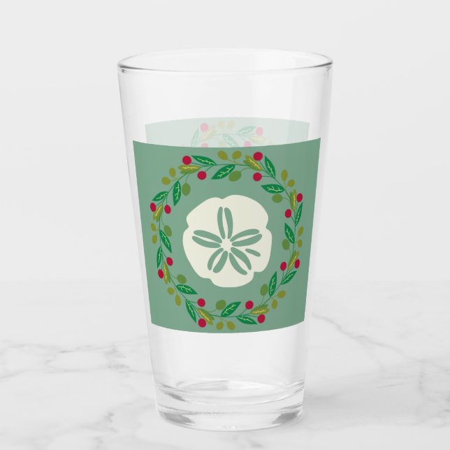 Sand Dollar Seashell-julfransfransfrand Glaskopp (Framsida)