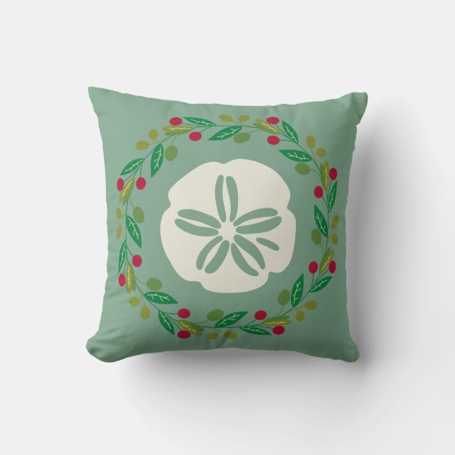 Sand Dollar Seashell-julfransfransfrand Kudde (Framsida)