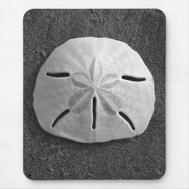 Sand Dollar Seashell Sand Beach Mousepad Musmatta (Framsidan)