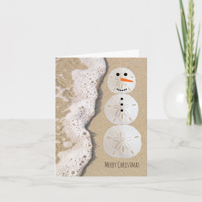 Sand Dollar Snögubbe Helgkort (Framsida)
