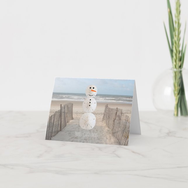 Sand Dollar Snögubbe Helgkort (Framsida)