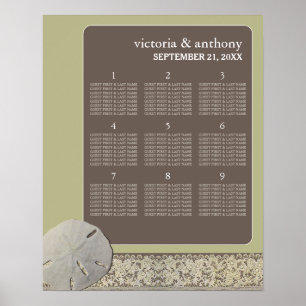 Sand-dollar Snöre, Vintage Beach-Bord-planen Poster