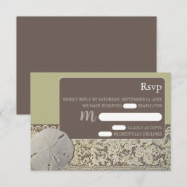 Sand-dollar Snöre, Vintage Beach Wedding OSA Kort