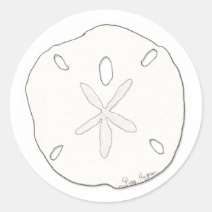 Sand Dollar Sticker Runt Klistermärke