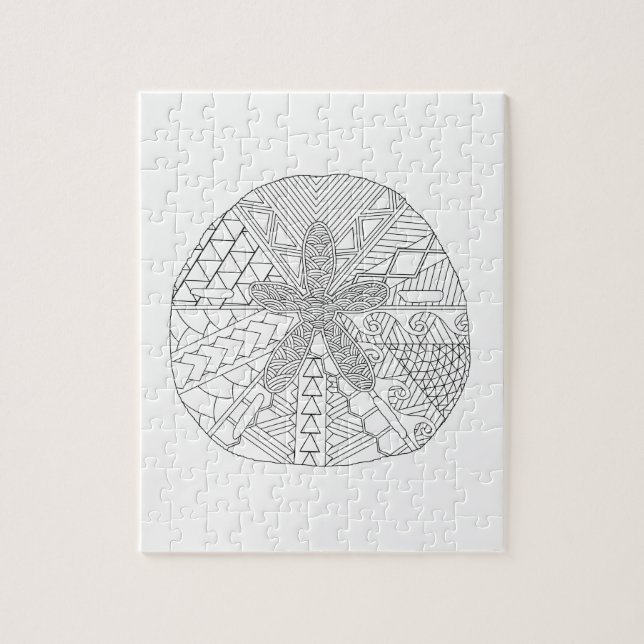 Sand Dollar Vuxen Coloring Puzzle Pussel (Vertikal)