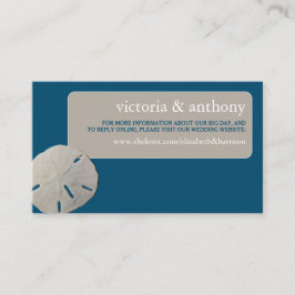 Sand-dollar, webbsida för Ocean Blue Beach Wedding Tilläggskort