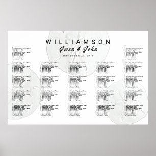 Sand Dollar Wedding Reception Sittschema Poster