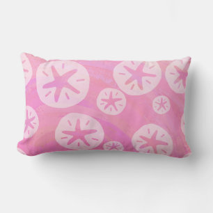 Sand Dollar White och rosa Lumbarkudde