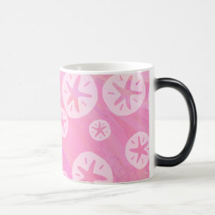 Sand Dollar White och rosa Magisk Mugg