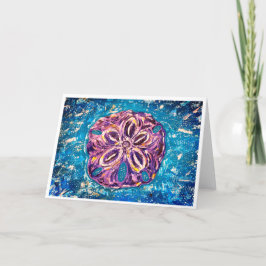 Sand-dollaranteckningskort<Blank Inside> Tack Kort