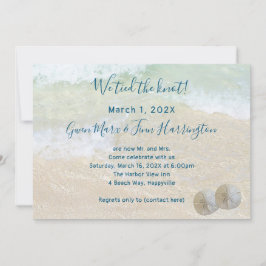Sand Dollars Private Ceremony binder Knot Invit Inbjudningar