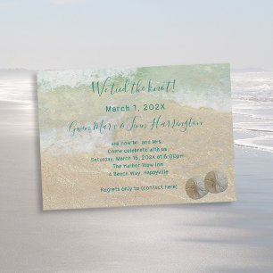 Sand Dollars Private Ceremony Tied the Knot Inbjudningar