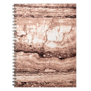 Sand Dune Granite, brunsten sten Anteckningsbok Med Spiral