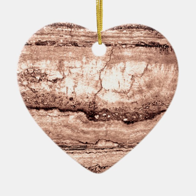 Sand Dune Granite, brunsten sten Julgransprydnad Keramik (Framsidan)