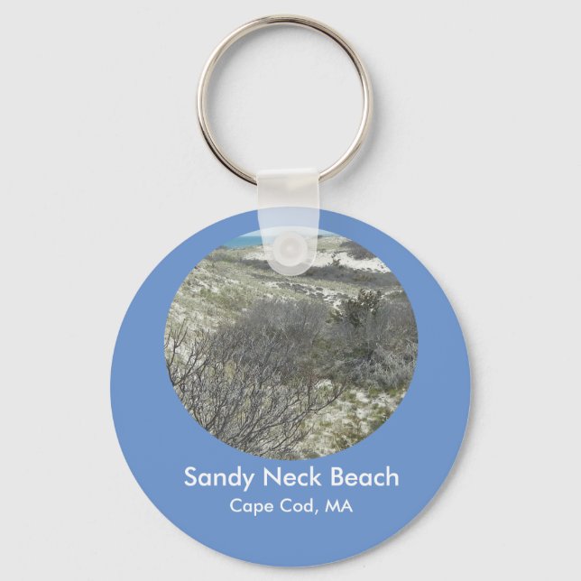 Sand Dunes at Sandy Nacke Beach Keychain Nyckelring (Framsida)