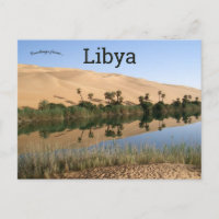 Sand Dunes och Oasis i Wadi al Hayaa Libyen