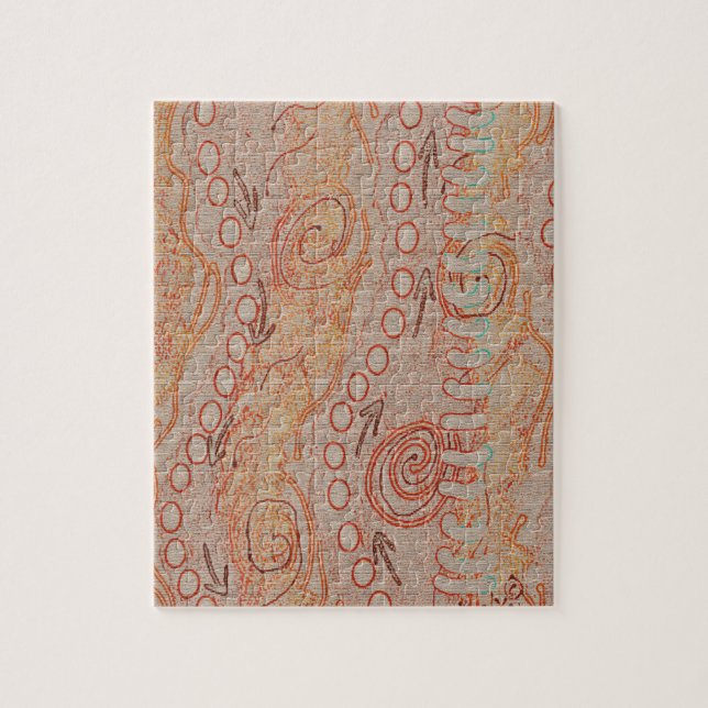 Sand Echoes Collection #1 Aboriginal Art Pussel (Vertikal)