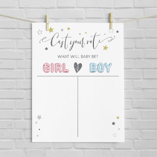 Sänd er gender och visa tecken, pojke eller flicka poster