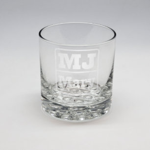 Sand etsat Whiskeyexponeringsglas #4