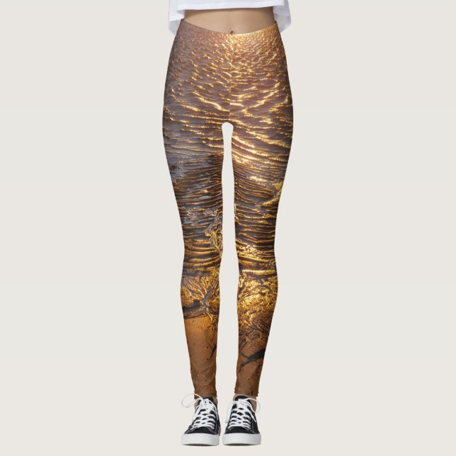 Sand Flats Sunset Reflection Leggings (Framsida)