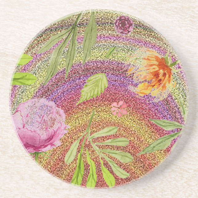 ”Sand Flower” Keramisk Ölkopp Underlägg (Framsidan)