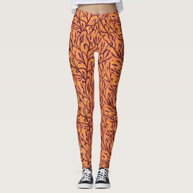 Sand Flower Vatten Pepper Wildblommor Blommigt Art Leggings (Framsida)