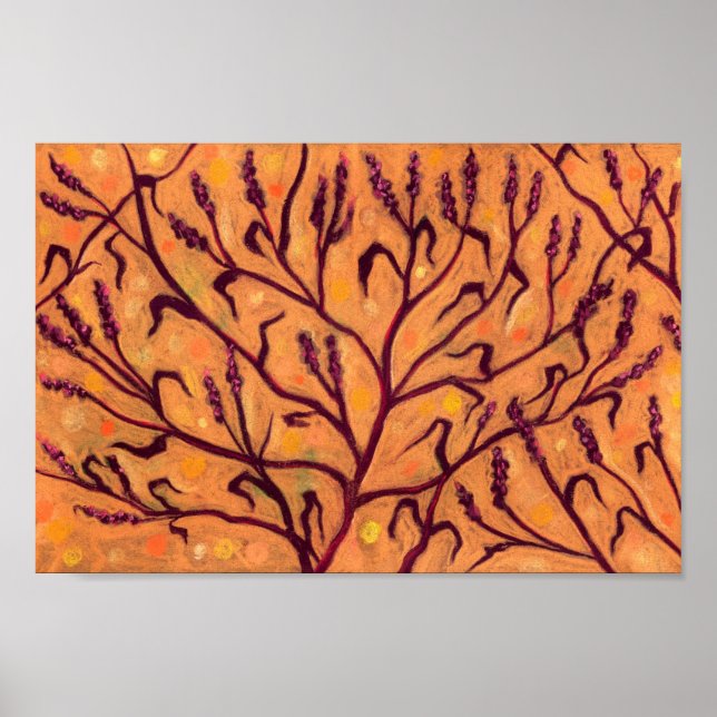 Sand Flower Vatten Pepper Wildblommor Blommigt Art Poster (Framsidan)