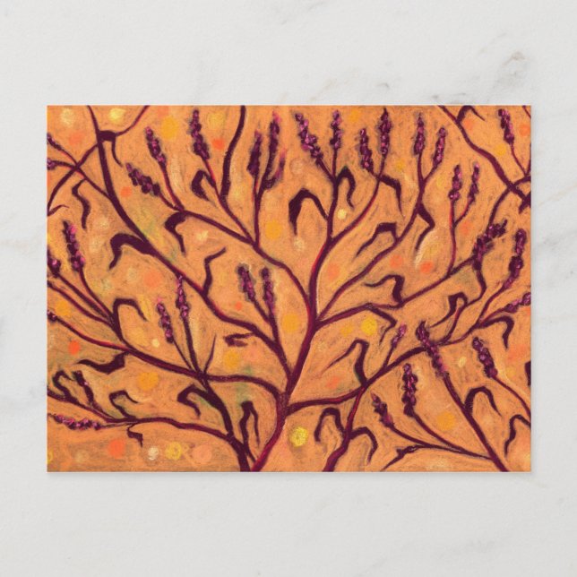 Sand Flower Vatten Pepper Wildblommor Blommigt Art Vykort (Framsida)