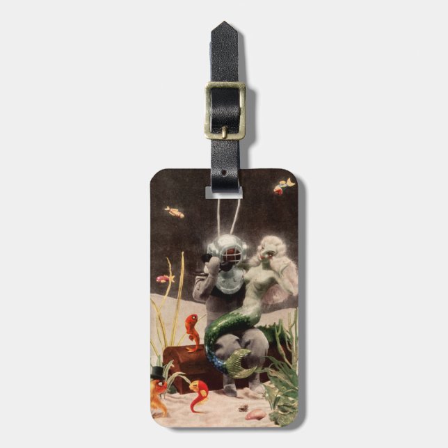 Sand för hav för fantasi för fisk för sjöjungfru bagagebricka (Vertikal Framsida)