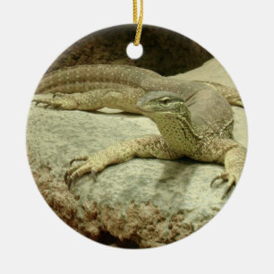 Sand goanna julgransprydnad keramik