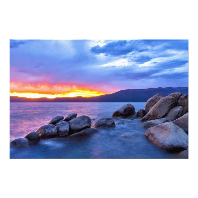 Sand Harbour Sunset Photo Print Fototryck (Framsidan)