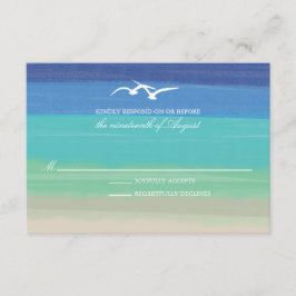 Sand, hav och Fiskmås | Bröllop OSA för målarter Kort